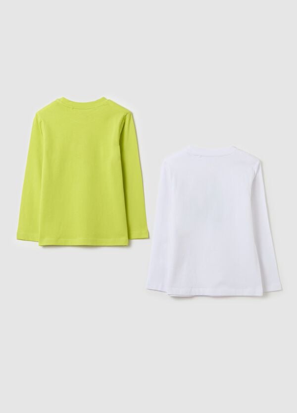 Ovs Bipack T-shirt Maniche Lunghe In Cotone Con Stampa
