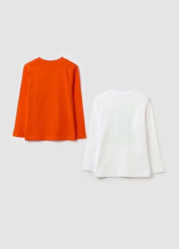 Ovs Bipack T-shirt Maniche Lunghe In Cotone Con Stampa