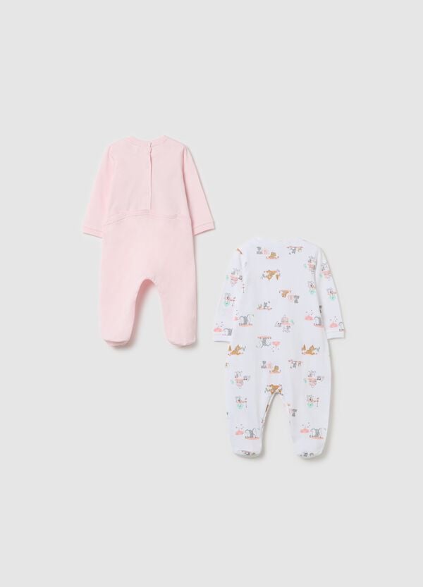 Ovs Bipack Tutine In Cotone Con Piedini Stampa Bambi E Penny