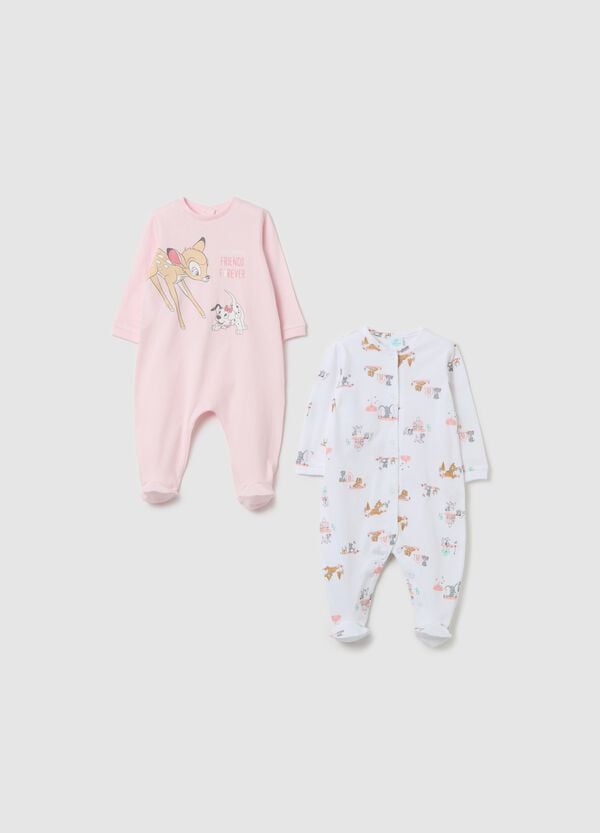 Ovs Bipack tutine in cotone con piedini stampa Bambi e Penny