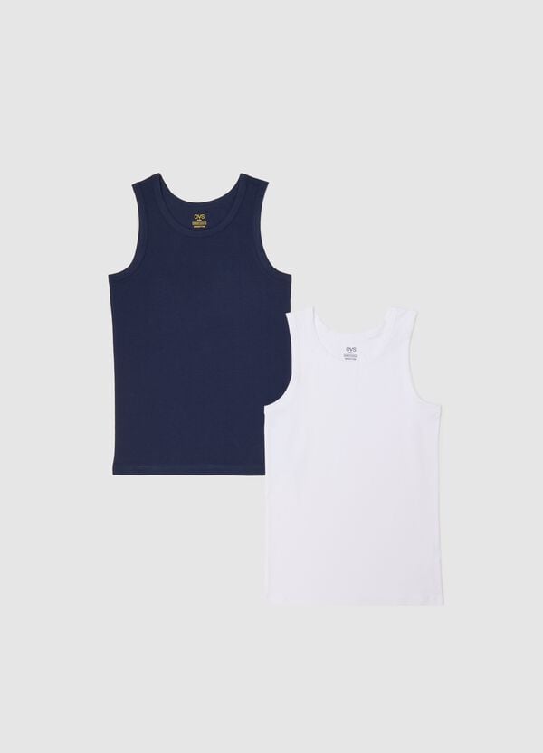 Ovs Bipack vogatori intimi blu e bianco in cotone bio