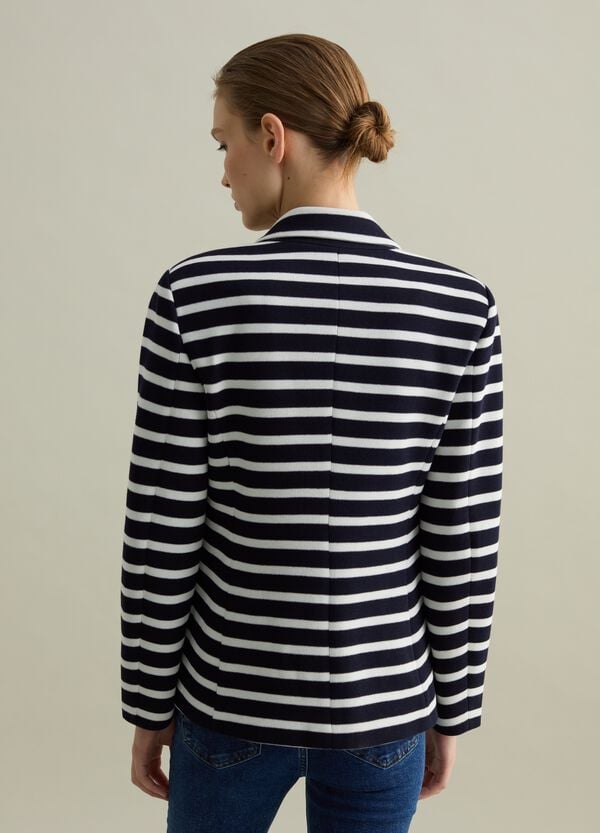 Ovs Blazer Doppiopetto In Maglia Con Bottoni Dorati