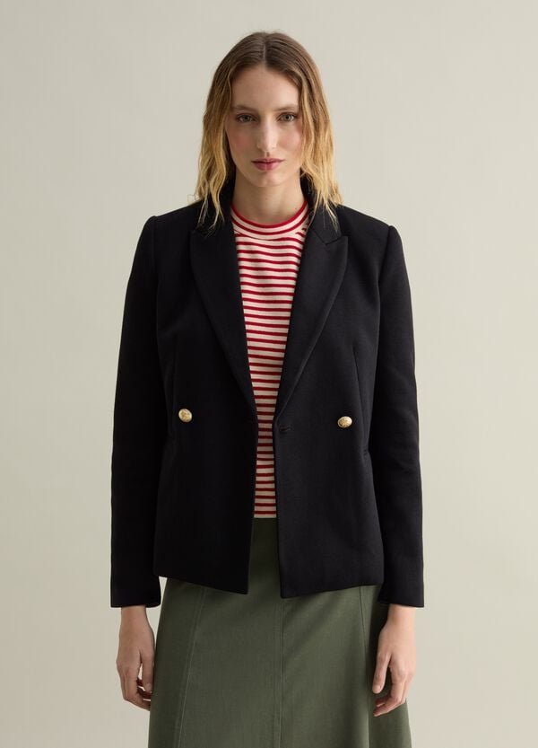 Ovs Blazer Doppiopetto In Maglia Con Bottoni Dorati