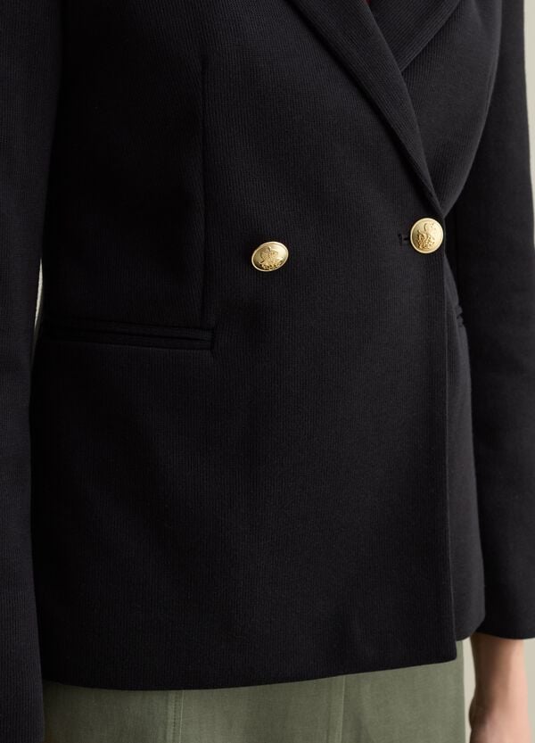 Ovs Blazer Doppiopetto In Maglia Con Bottoni Dorati