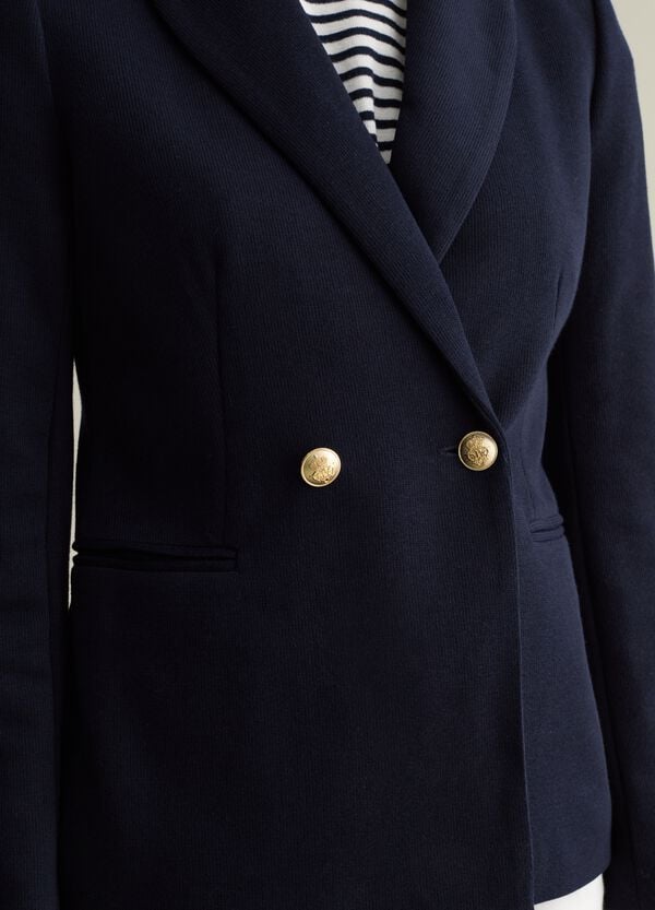 Ovs Blazer Doppiopetto In Maglia Con Bottoni Dorati