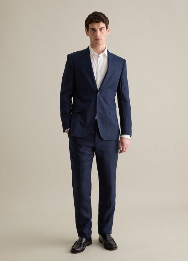 Ovs Blazer Monopetto Regular Fit In Lino Contemporary