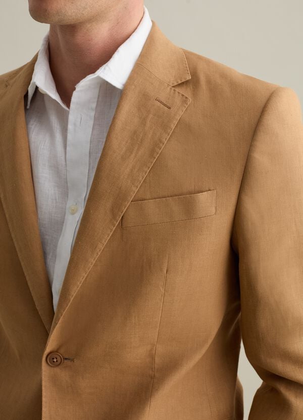 Ovs Blazer Monopetto Regular Fit In Lino Contemporary