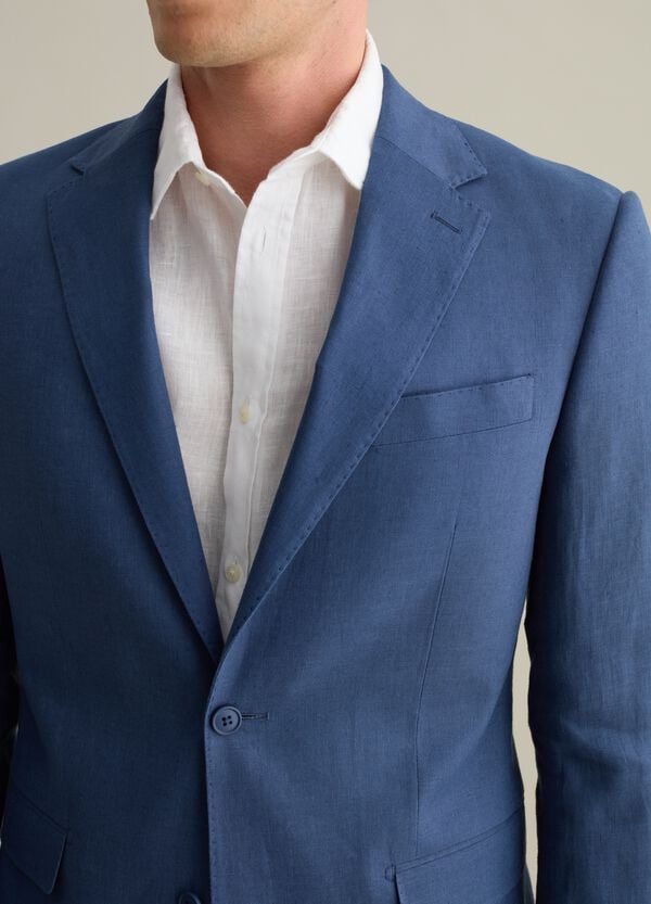 Ovs Blazer Monopetto Regular Fit In Lino Contemporary