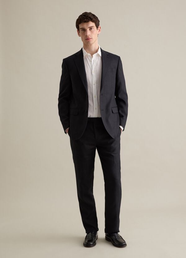 Ovs Blazer Monopetto Regular Fit In Lino Contemporary