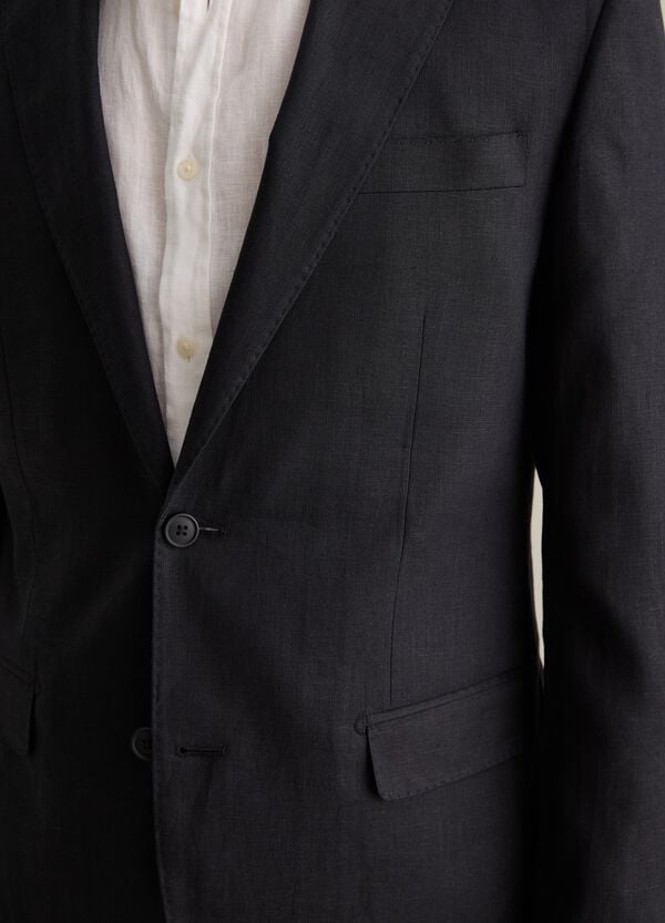 Ovs Blazer Monopetto Regular Fit In Lino Contemporary