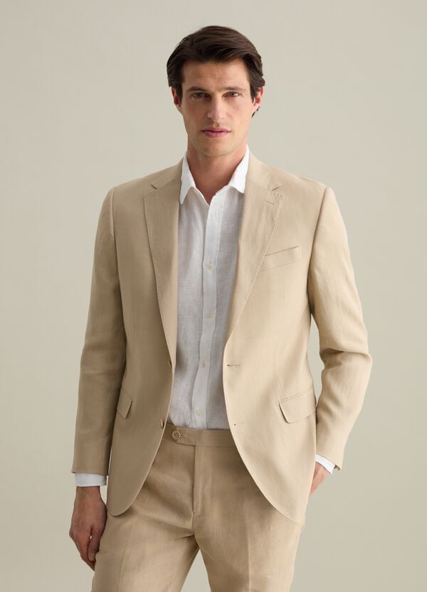 Ovs Blazer Monopetto Regular Fit In Lino Contemporary