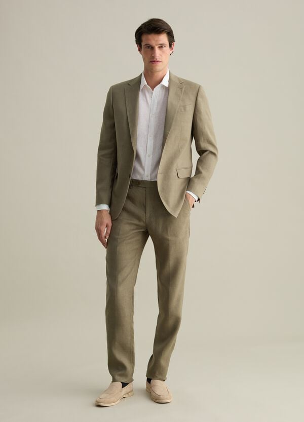 Ovs Blazer Monopetto Regular Fit In Lino Contemporary