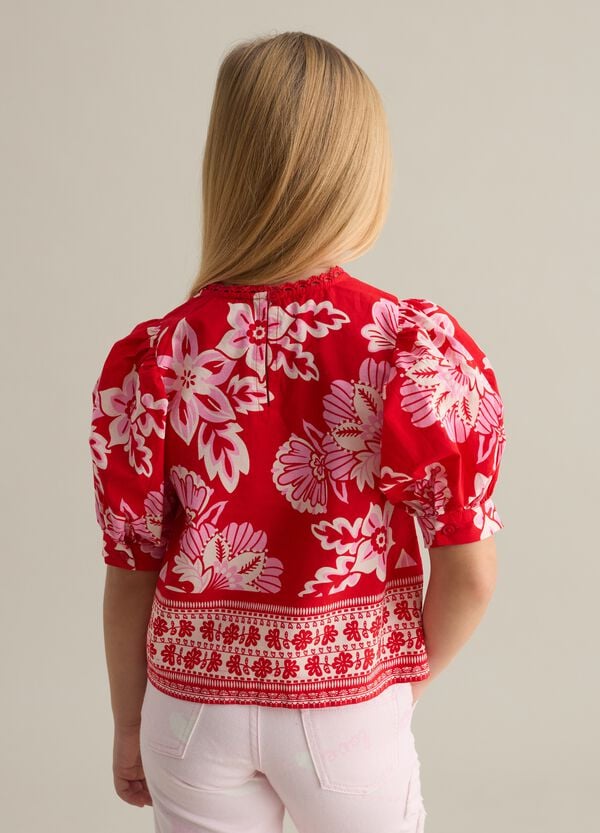 Ovs Blusa In Fantasia Floreale Con Dettagli Sangallo