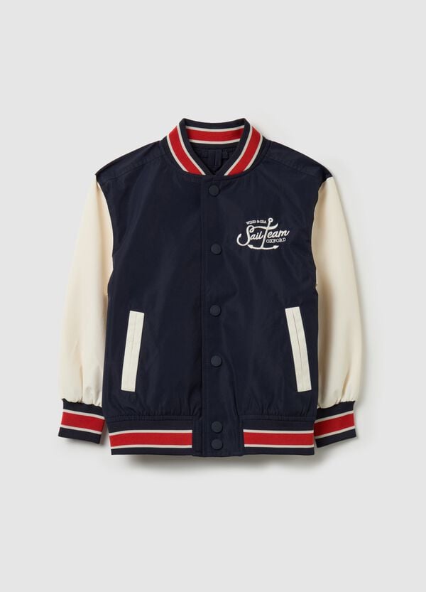 Ovs Bomber varsity con ricamo "Sailing Team Wind & Sea"
