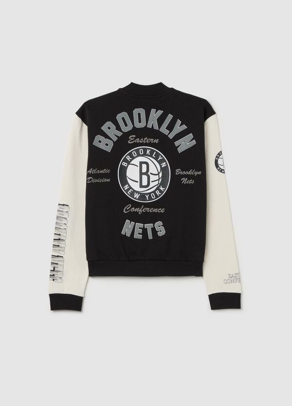 Ovs Bomber Varsity Patch E Stampa NBA Brooklyn Nets