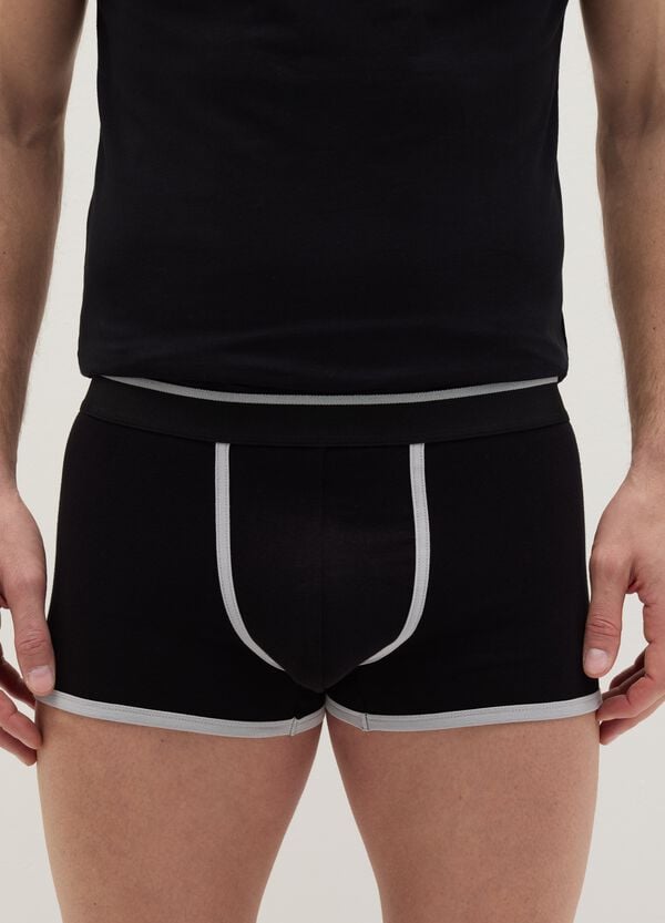 Ovs Boxer In Cotone Stretch Con Dettagli A Contrasto