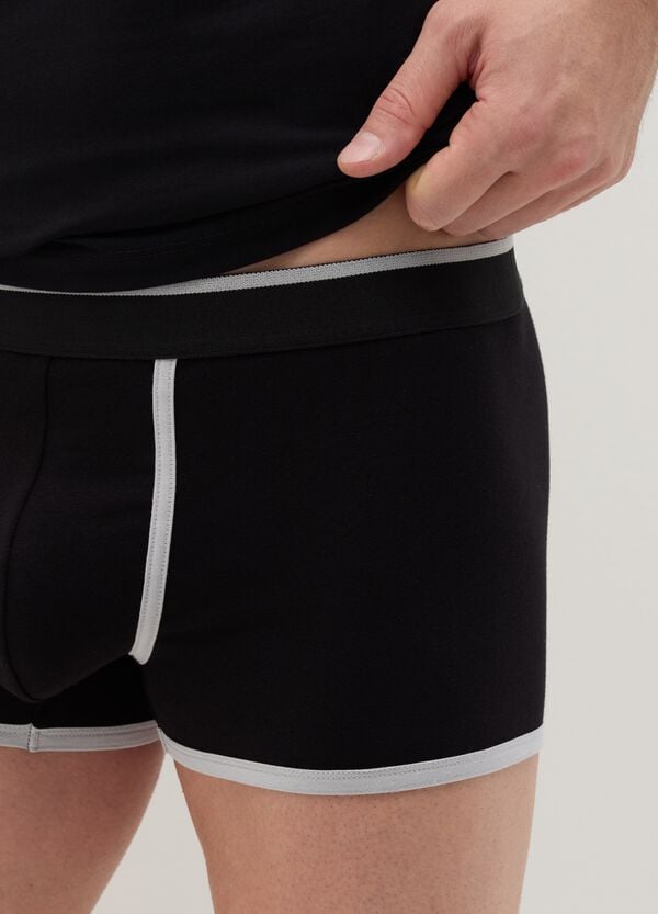 Ovs Boxer In Cotone Stretch Con Dettagli A Contrasto
