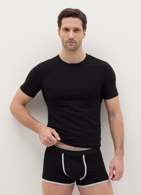 Ovs Boxer in cotone stretch con dettagli a contrasto