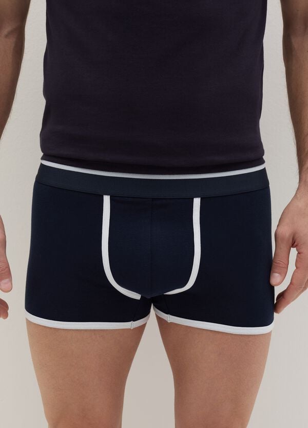 Ovs Boxer In Cotone Stretch Con Dettagli A Contrasto