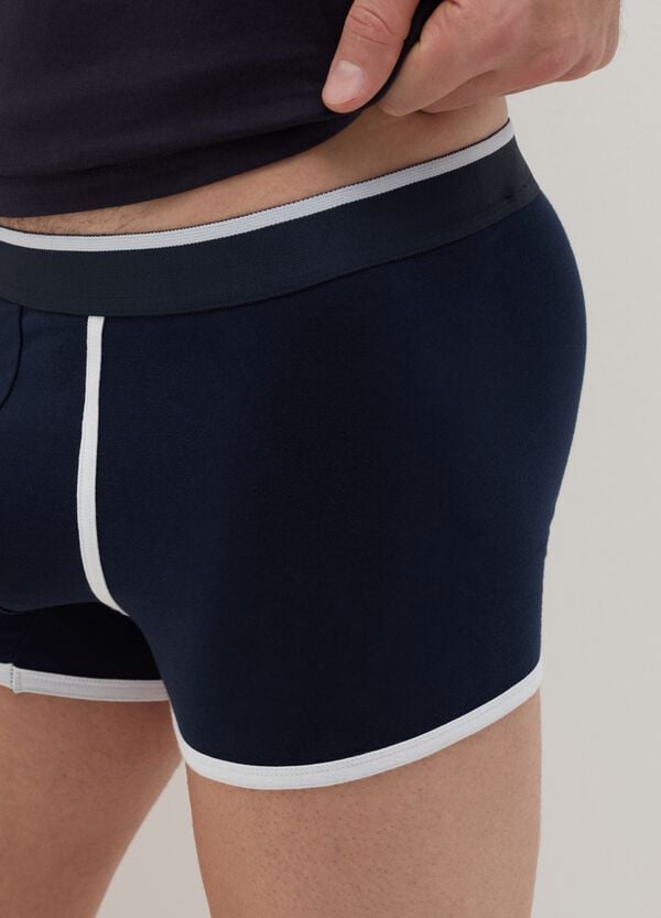 Ovs Boxer In Cotone Stretch Con Dettagli A Contrasto