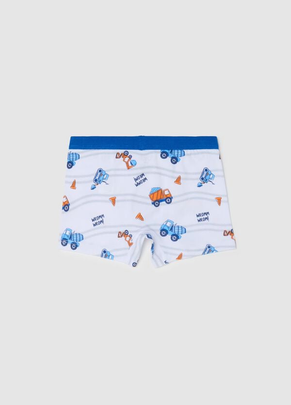 Ovs Boxer In Cotone Stretch Con Stampa Macchine Da Lavoro