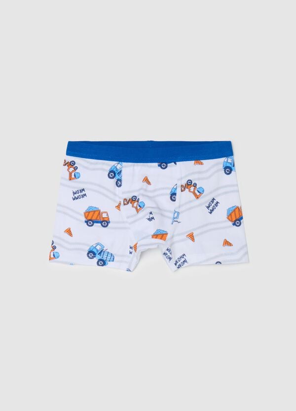 Ovs Boxer in cotone stretch con stampa macchine da lavoro