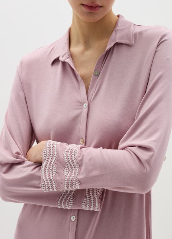 Ovs Camicia Da Notte In Modal Con Dettagli A Contrasto