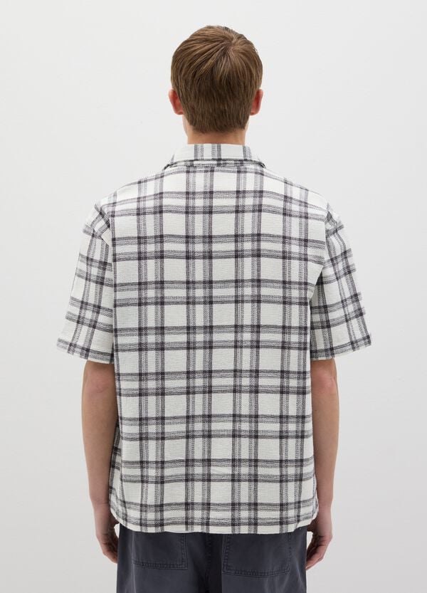 Ovs Camicia In Cotone A Maniche Corte Fantasia Check