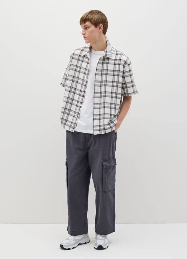 Ovs Camicia in cotone a maniche corte fantasia check