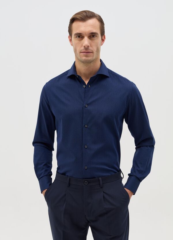 Ovs Camicia regular fit easy iron con micro fantasia