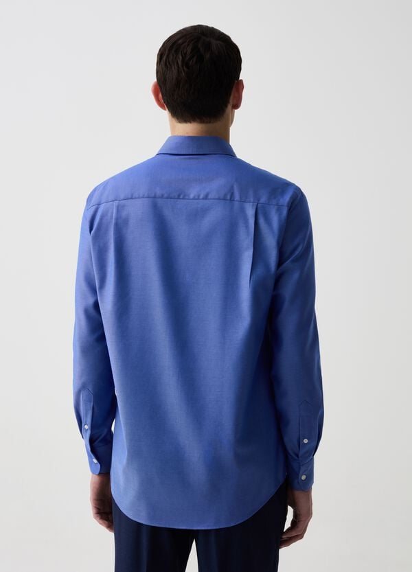 Ovs Camicia Regular Fit No Stiro Trama A Righe Diagonali