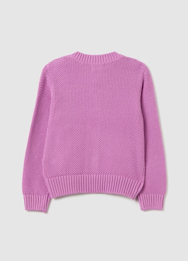 Ovs Cardigan In Cotone Con Lavorazione Grana Di Riso