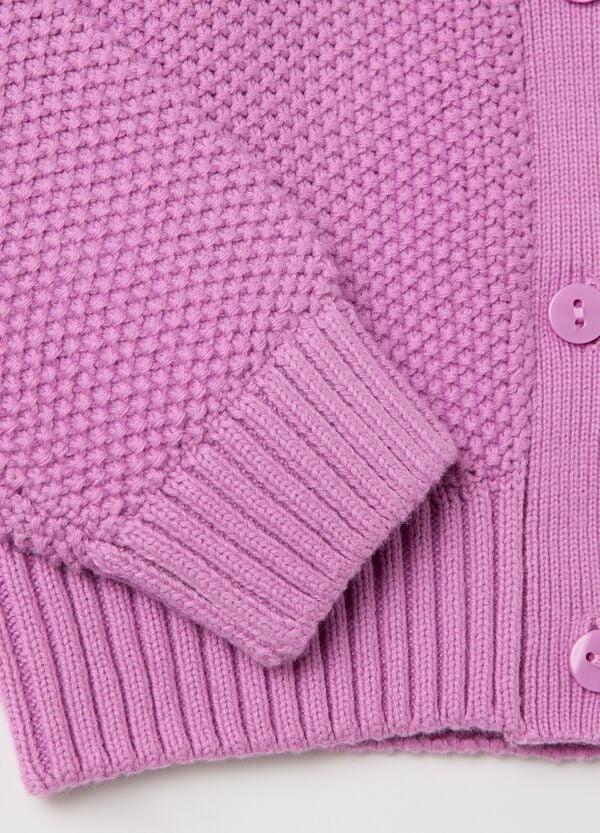 Ovs Cardigan In Cotone Con Lavorazione Grana Di Riso