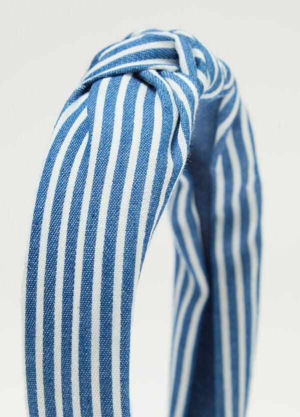 Ovs Cerchietto Per Capelli Con Nodo A Righe Bianco E Blu