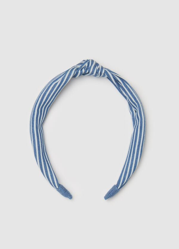 Ovs Cerchietto per capelli con nodo a righe bianco e blu