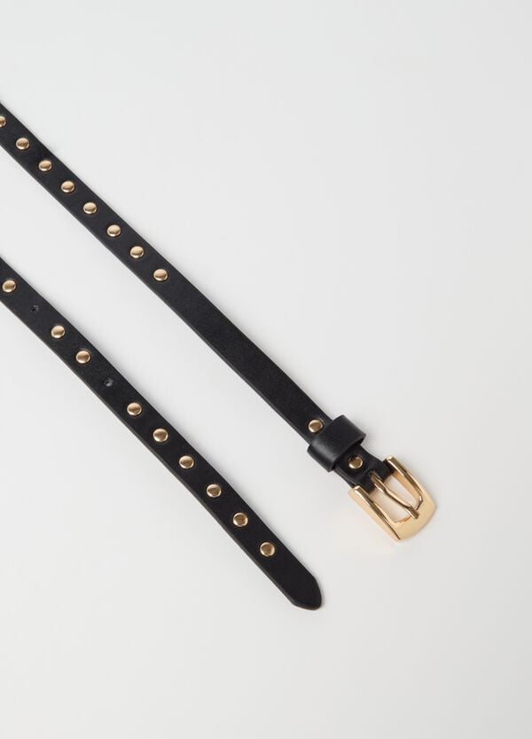 Ovs Cintura Sottile A Doppia Fascia Con Micro Borchie