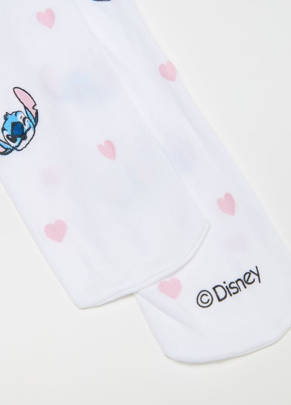 Ovs Collant In Microfibra Con Stampa Stitch E Cuori