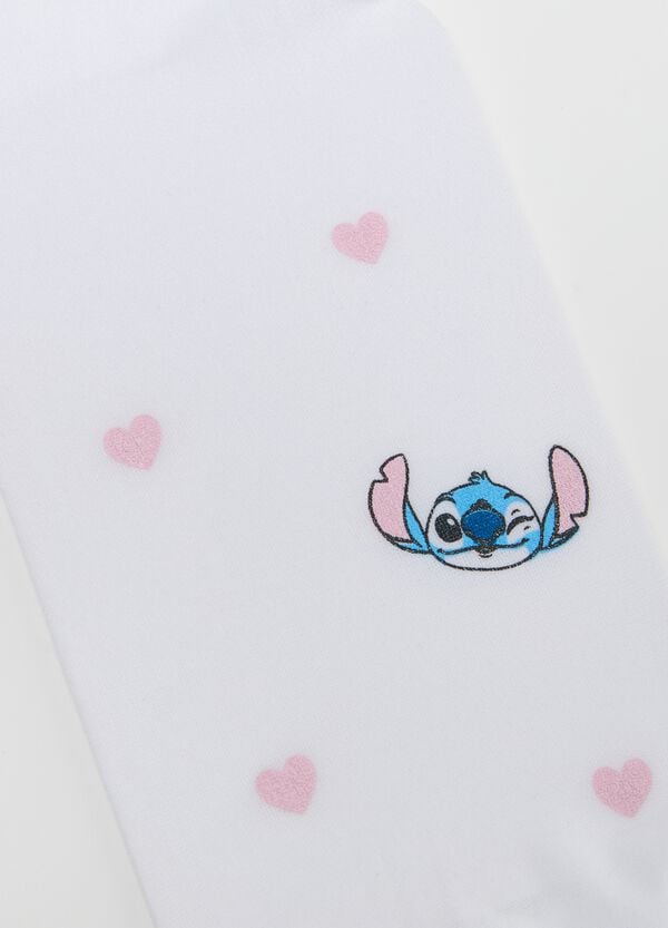 Ovs Collant In Microfibra Con Stampa Stitch E Cuori