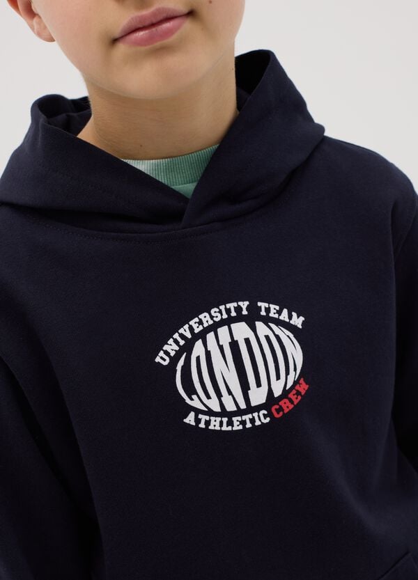 Ovs Felpa Con Cappuccio E Stampa "London University Team"