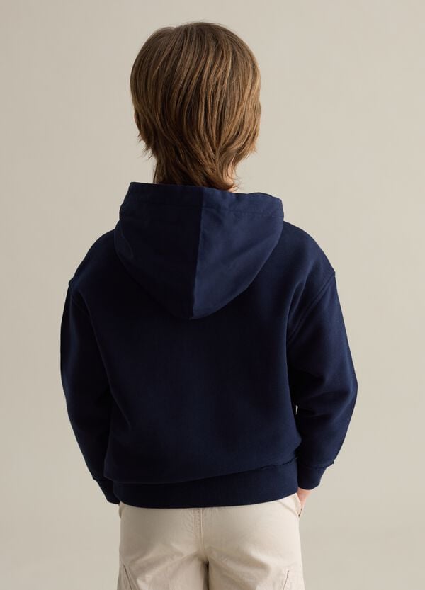 Ovs Felpa In Cotone Con Cappuccio E Patch Lettering