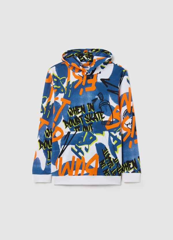 Ovs Felpa In Cotone Con Cappuccio E Stampa Lettering
