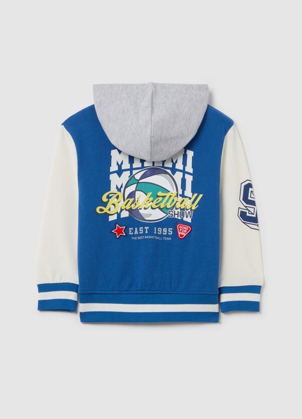 Ovs Felpa In French Terry Con Cappuccio "Miami Basketball"