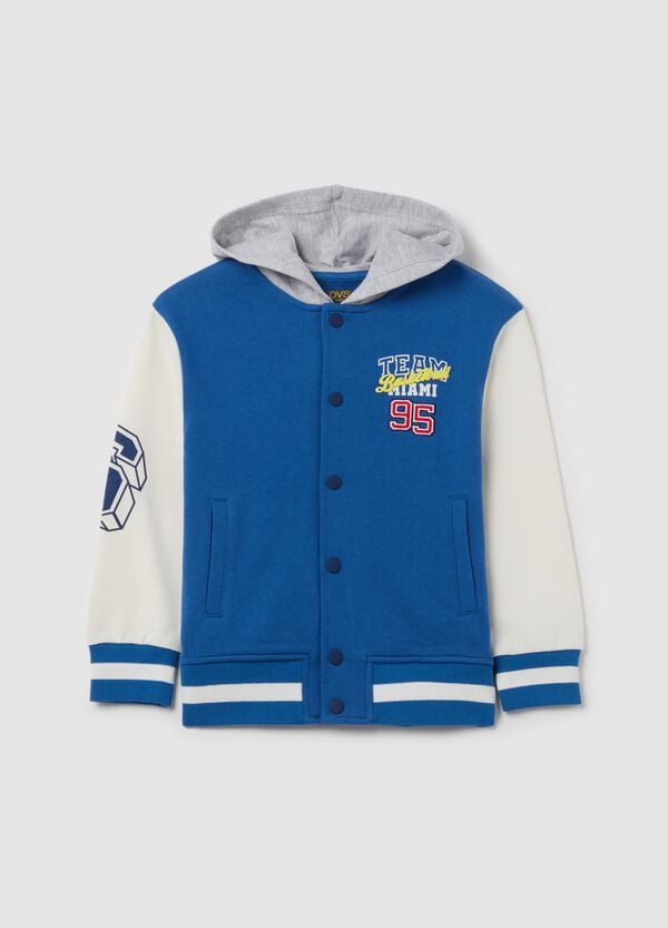 Ovs Felpa in French Terry con cappuccio "Miami Basketball"