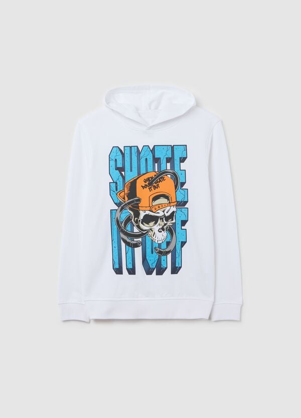 Ovs Felpa in French Terry con cappuccio "Skate it OFF"