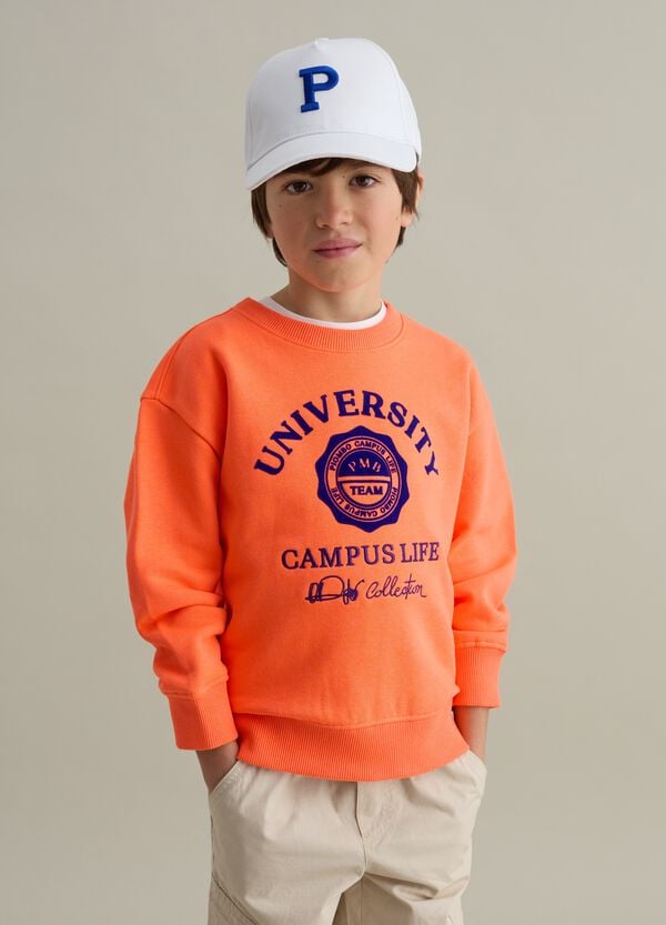 Ovs Felpa in French Terry con stampa motivo college