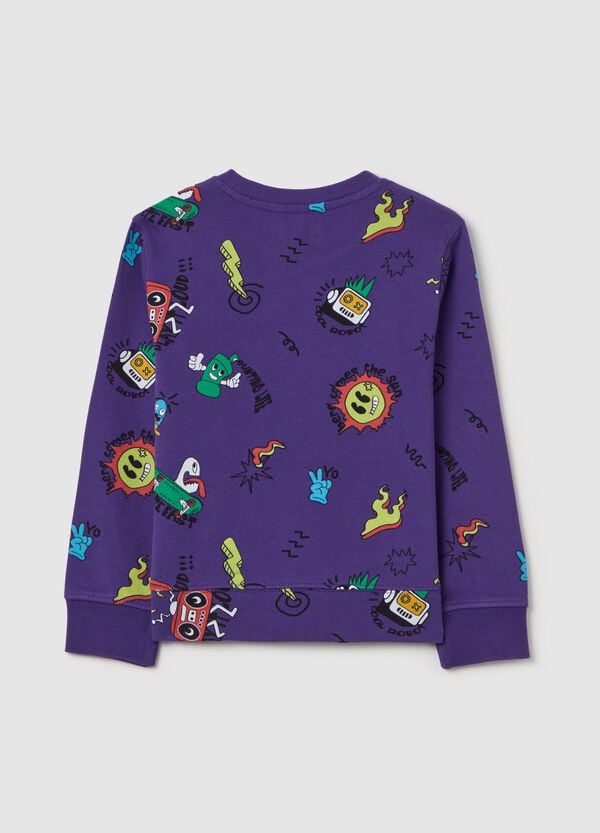 Ovs Felpa In French Terry Con Stampa Stile Graffiti