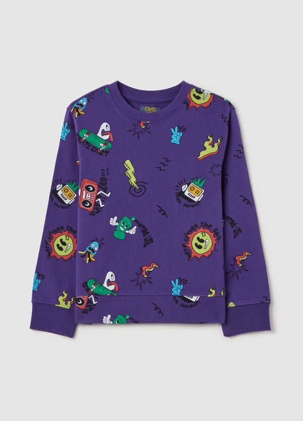 Ovs Felpa in French Terry con stampa stile graffiti