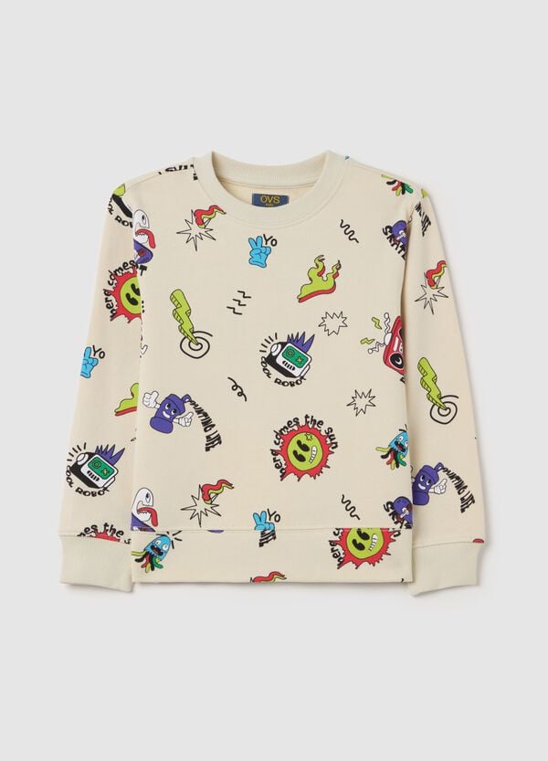 Ovs Felpa in French Terry con stampa stile graffiti