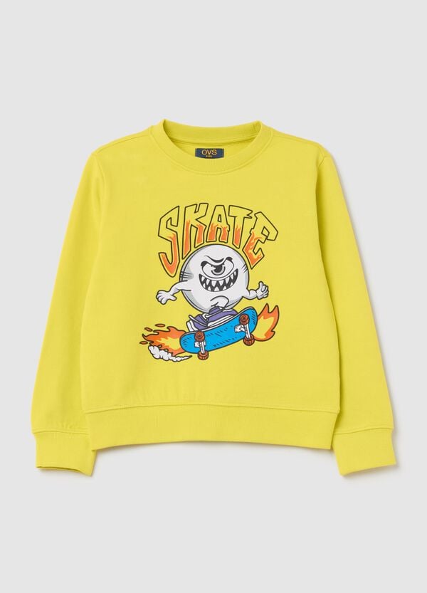 Ovs Felpa in French Terry stampa mostriciattolo skater