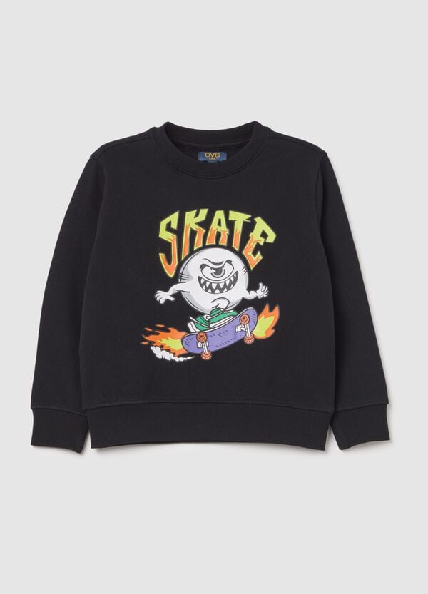 Ovs Felpa in French Terry stampa mostriciattolo skater